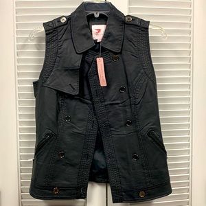 Boutique dark charcoal vest, NWT